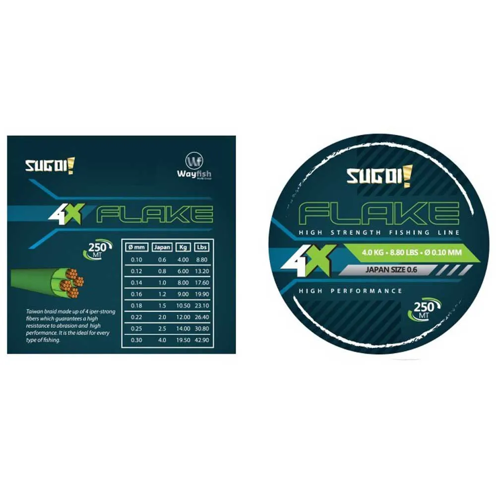 Sugoi Flake Braided Line 250 M 3 Sugoi Flake Braided Line 250 M